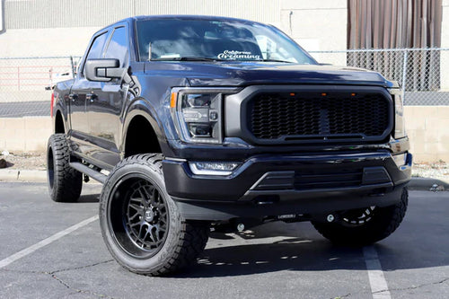 AlphaRex 21-23 Ford F150 / 21-23 Ford F150 Raptor LUXX-Series LED Projector Headlights Alpha-Black OffRoadUSA.com