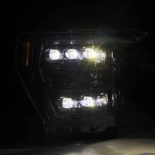 AlphaRex 21-23 Ford F150 / 21-23 Ford F150 Raptor NOVA-Series LED Projector Headlights Alpha-Black OffRoadUSA.com