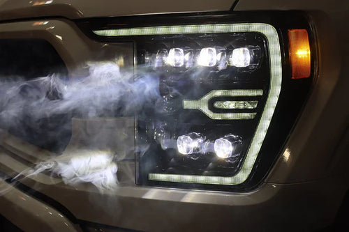 AlphaRex 21-23 Ford F150 / 21-23 Ford F150 Raptor NOVA-Series LED Projector Headlights Alpha-Black OffRoadUSA.com