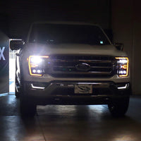 AlphaRex 21-23 Ford F150 / 21-23 Ford F150 Raptor NOVA-Series LED Projector Headlights Black OffRoadUSA.com