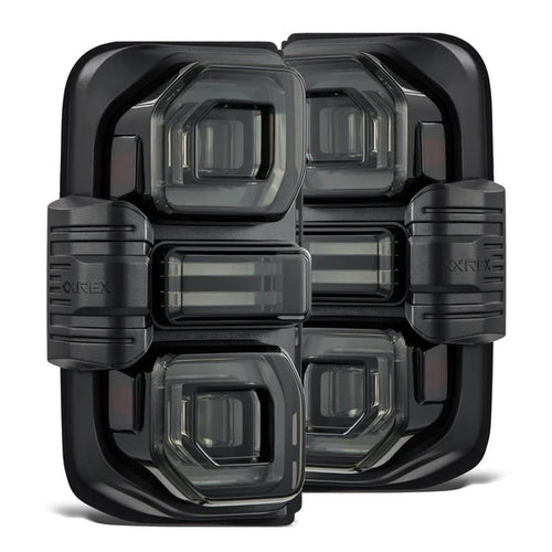 AlphaRex 21-24 Ford Bronco NOVA-Series Prismatic LED Tail Lights Alpha-Black OffRoadUSA.com