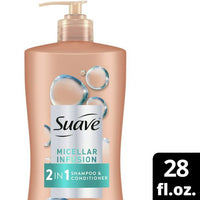 Suave Micellar Infusion 2-in-1 Shampoo and Conditioner For All Hair Types; 28 fl oz EasyOptionXY LLC