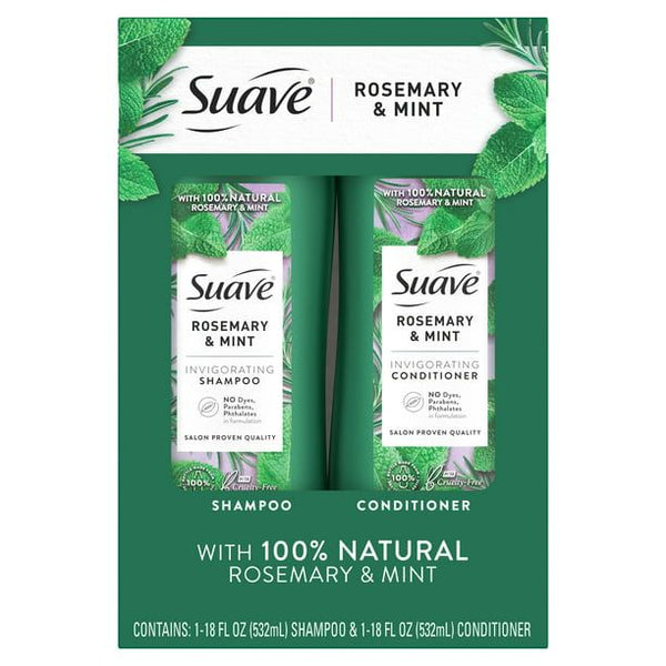 Suave Rosemary and Mint Invigorating Shampoo and Conditioner Set; 18 oz; 2 Pack EasyOptionXY LLC