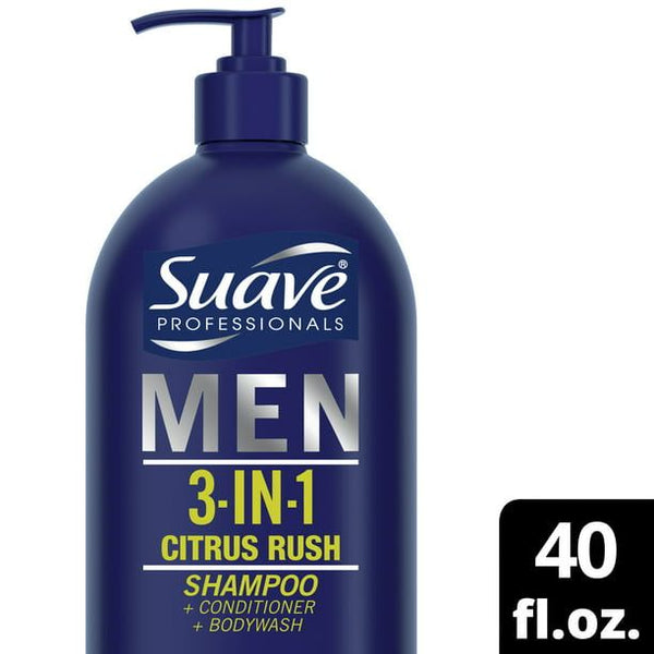 Suave Men 3 in 1 Shampoo Conditioner Bodywash Citrus Rush; 40 oz EasyOptionXY LLC