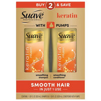 Suave Smoothing Shampoo and Conditioner Set; Keratin Infusion; 28 oz; 2 Pack EasyOptionXY LLC