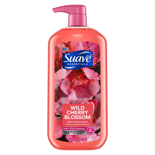Suave Essentials Gentle Liquid Body Wash; Wild Cherry Blossom; 30 oz EasyOptionXY LLC