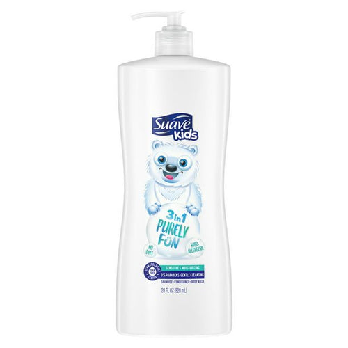 Suave Kids 3-in-1 Shampoo Conditioner Body Wash; Purely Fun; 28 oz EasyOptionXY LLC