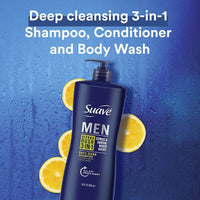 Suave Men Citrus Rush 3-in-1 Shampoo Conditioner Body Wash; 28 oz EasyOptionXY LLC