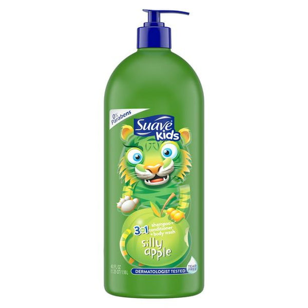 Suave 3-in-1 Shampoo; Conditioner; Bodywash; Silly Apple Refreshing; 40 oz EasyOptionXY LLC