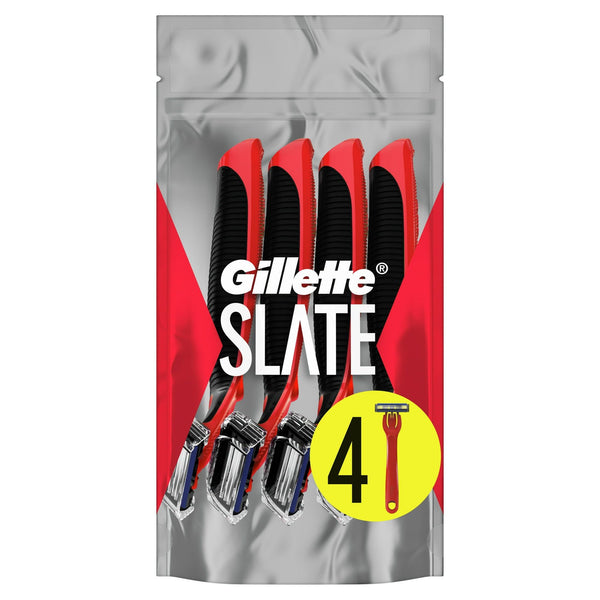 Slate by Gillette 3 Blade Men's Disposable Razor, 4 Ct EasyOptionXY LLC