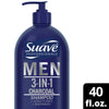 Suave Professionals 3-in-1 Shampoo; Conditioner & Body Wash for Men with Charcoal; 40 fl oz EasyOptionXY LLC