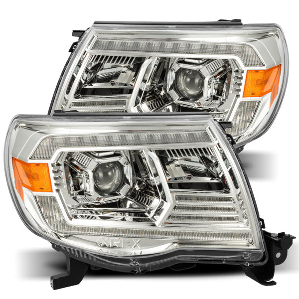 AlphaRex 05-11 Toyota Tacoma PRO-Series Halogen Projector Headlights Chrome OffRoadUSA.com