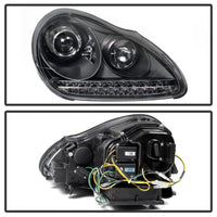 Spyder Porsche Cayenne 03-06 Projector Xenon/HID Model- DRL LED Blk PRO-YD-PCAY03-HID-DRL-BK OffRoadUSA.com