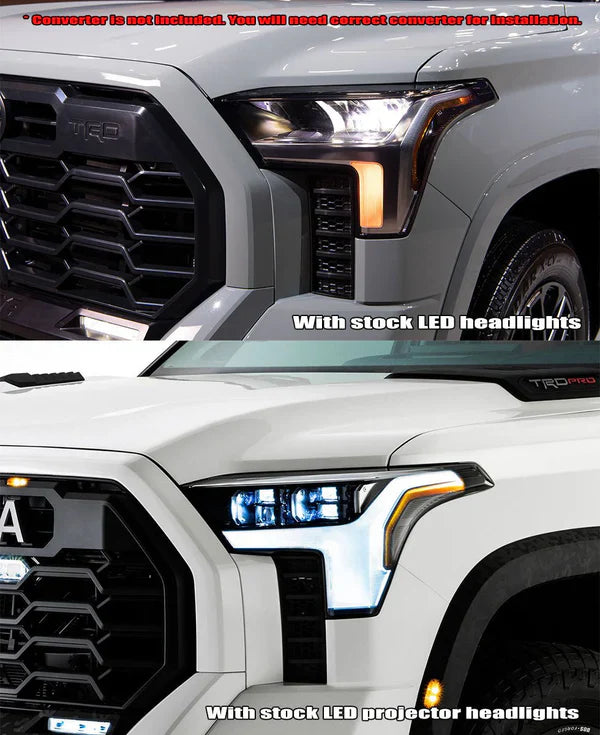 AlphaRex 22-25 Toyota Tundra/Sequoia NOVA-Series LED Projector Headlights Black