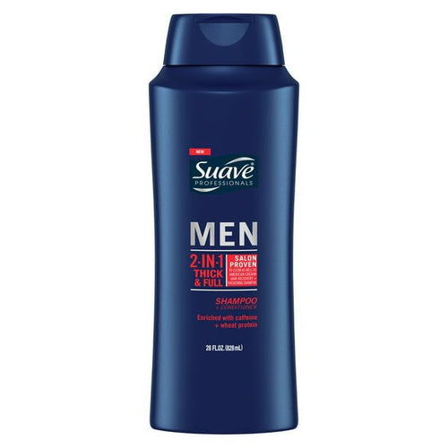 Suave Men 2 in 1 Thick & Full Shampoo Plus Conditioner; 28 fl oz EasyOptionXY LLC