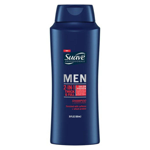 Suave Men 2 in 1 Thick & Full Shampoo Plus Conditioner; 28 fl oz EasyOptionXY LLC