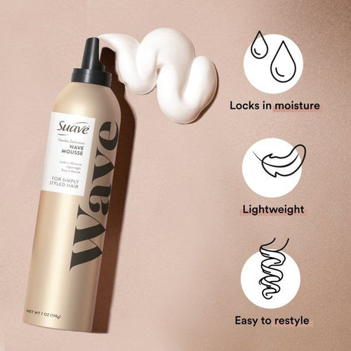 Suave Simply Styled Wave Mousse; Crunch Free Curls; 7 oz EasyOptionXY LLC