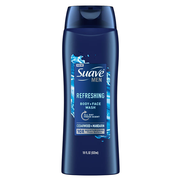 Suave Men Face & Body Wash; Refreshing; 18 oz EasyOptionXY LLC