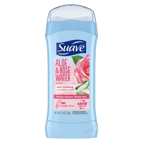 Suave Invisible Solid Antiperspirant Deodorant Aloe & Rose Water; 2.6 oz EasyOptionXY LLC