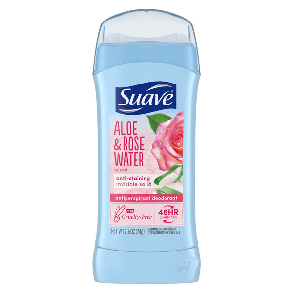 Suave Invisible Solid Antiperspirant Deodorant Aloe & Rose Water; 2.6 oz EasyOptionXY LLC