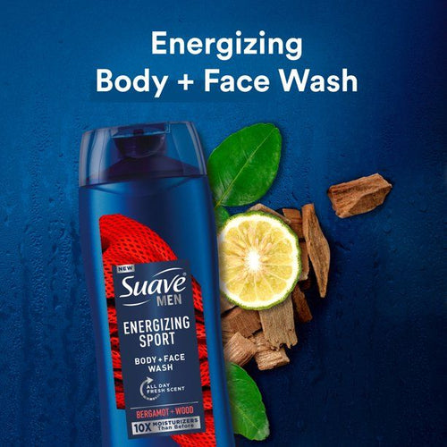 Suave Men Face & Body Wash; Energizing Sport; 18 oz EasyOptionXY LLC