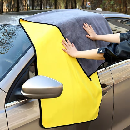 Extra Large Microfiber Car Wash Towel, Ultra Plush Absorbent Detailing Cloth for Auto Care and Drying, Dual-Sided Car Cleaning Accessory