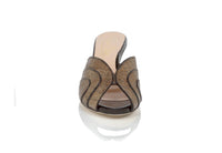 Diana Lux Peep Toe Mule Wedge Joan Oloff Shoes