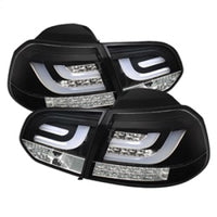 Spyder Volkswagen Golf/GTI 10-13 G2 Type With Light Bar LED Tail Lights Black ALT-YD-VG10-LED-G2-BK OffRoadUSA.com