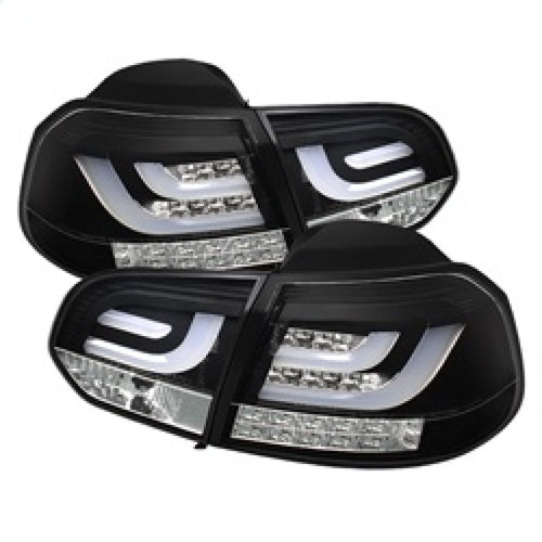 Spyder Volkswagen Golf/GTI 10-13 G2 Type With Light Bar LED Tail Lights Black ALT-YD-VG10-LED-G2-BK OffRoadUSA.com
