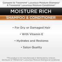 Equate Moisture Rich Shine Enhancing Shampoo & Conditioner; Full Size Set EasyOptionXY LLC