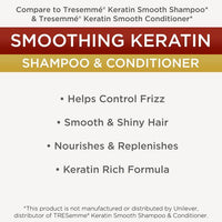 Equate Smoothing Keratin Shampoo & Conditioner; Full Size Set; 2 Piece EasyOptionXY LLC