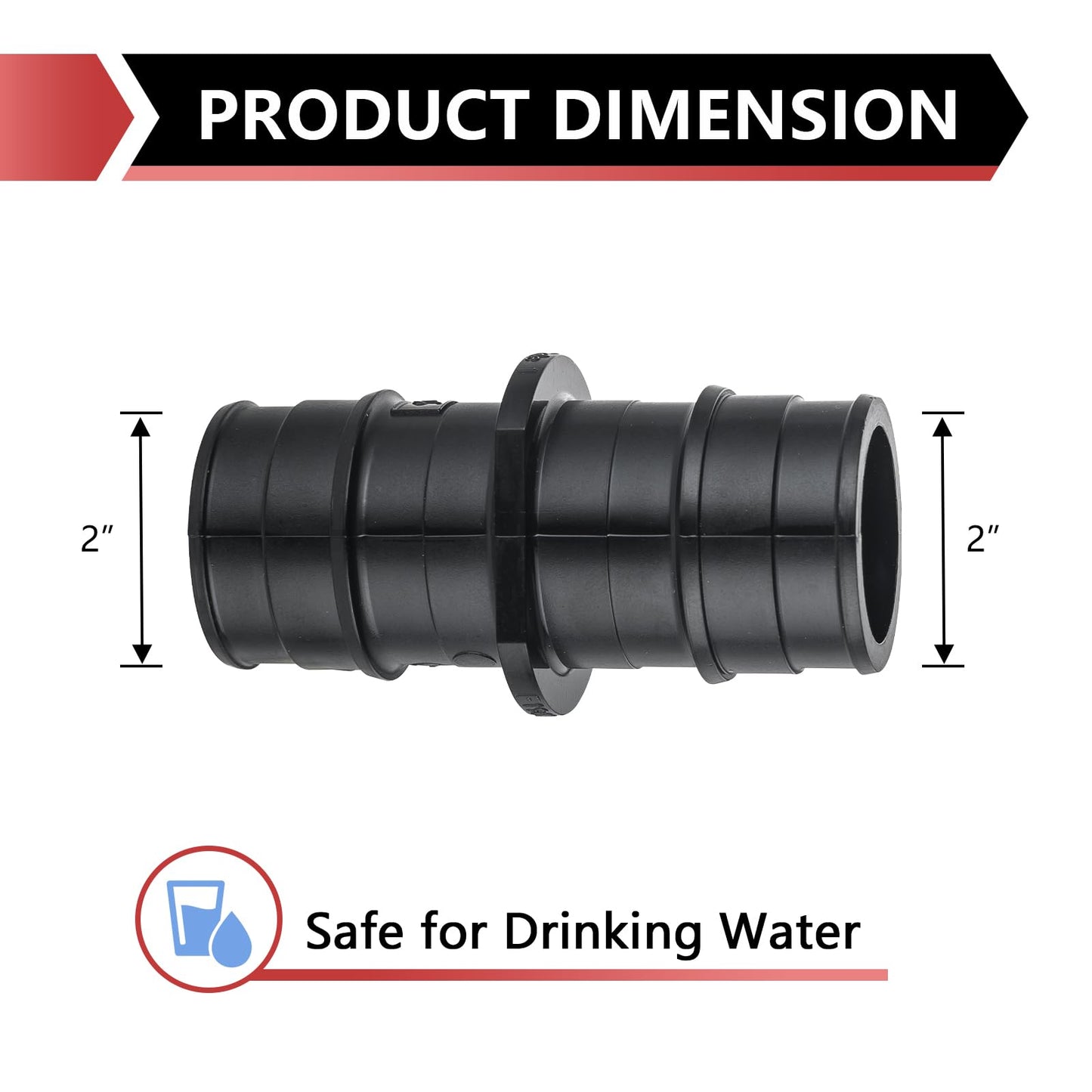 PEX A Expansion 2" x 2" PPSU Coupling