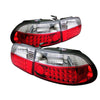 Spyder Honda Civic 92-95 3DR LED Tail Lights Red Clear ALT-YD-HC92-3D-LED-RC OffRoadUSA.com