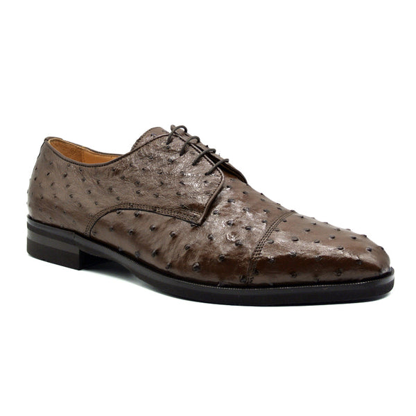 Zelli Italia Zelli Italia 23-538-BRN ANDREA Ostrich Quill Lace Up, Brown