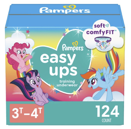 Pampers Easy Ups Training Underwear Girls Size 5 3T-4T, 124 Count EasyOptionXY LLC