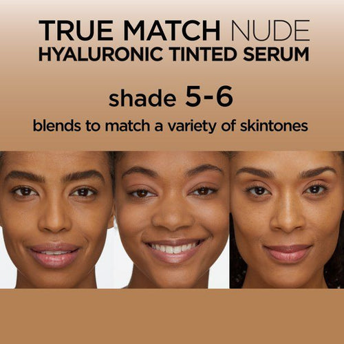 L'Oreal Paris True Match Hyaluronic Tinted Serum Foundation Makeup; Medium Tan 5-6; 1 fl oz EasyOptionXY LLC