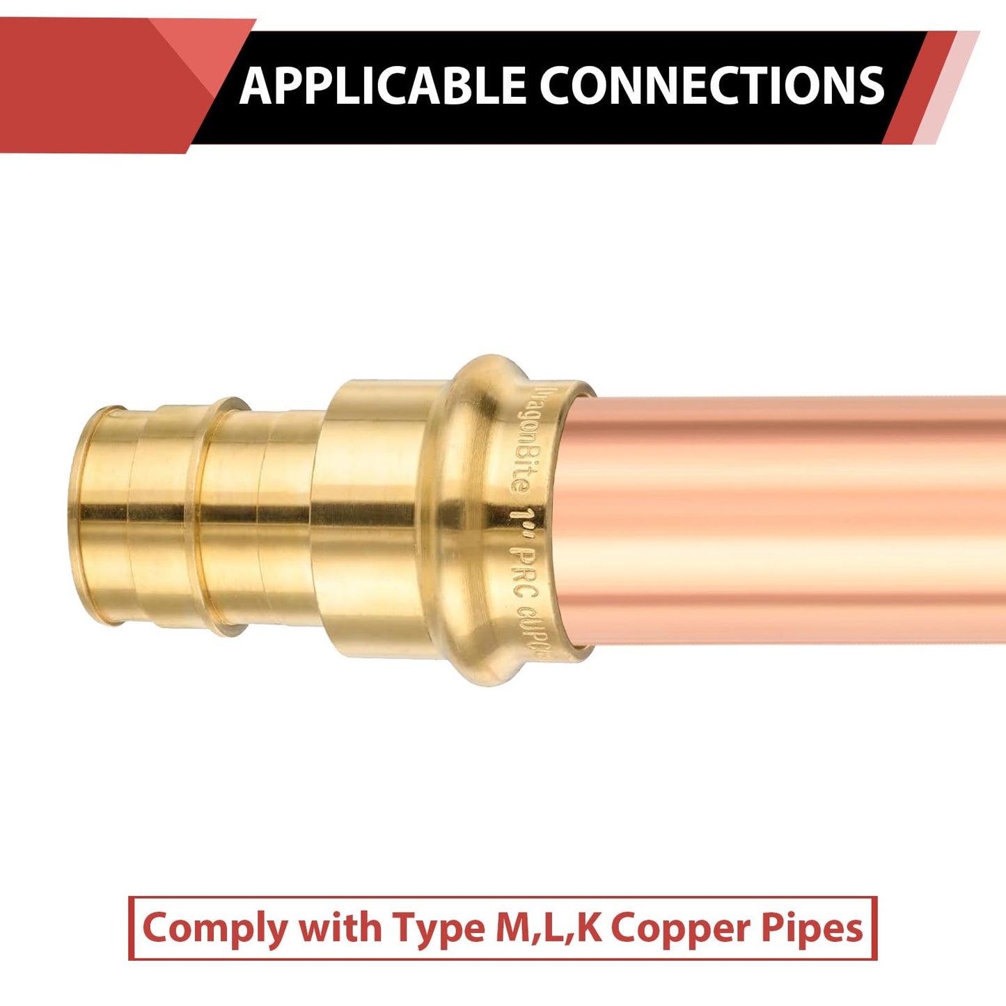 3/4" Press X 1" PEX Expansion Brass Adapter (Lead Free)