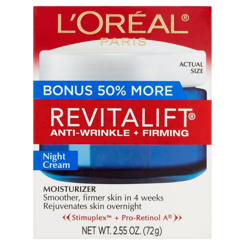 L'Oreal Paris Revitalift Night Cream Anti Wrinkle and Firming, 2.55 fl oz EasyOptionXY LLC
