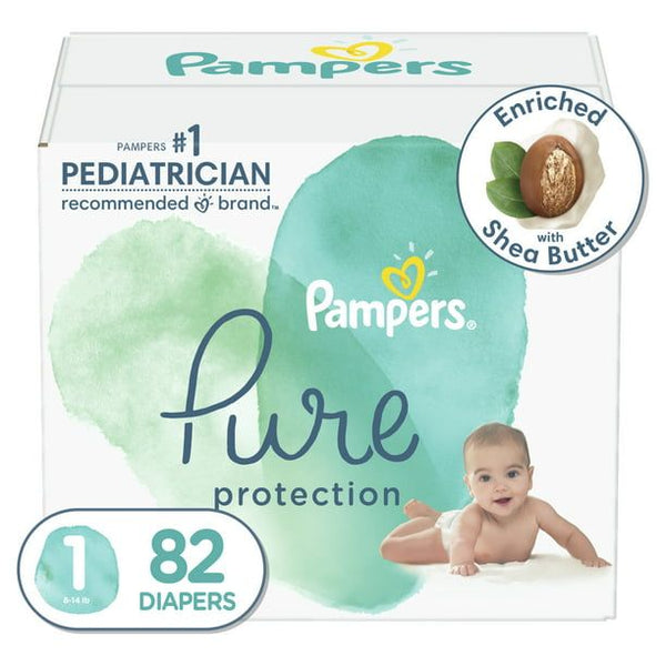 Pampers Pure Protection Natural Diapers Size 1, 82 Count EasyOptionXY LLC