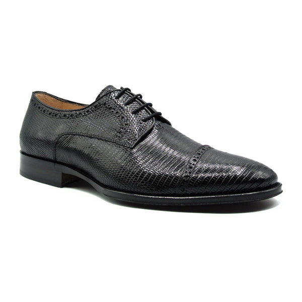 Zelli Italia Zelli Italia 24-526-BLK GIOVANNI Teju Lizard Lace Up, Black