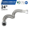 3/4" FIP x 3/4" FIP x 24" SS Corrugated Hose