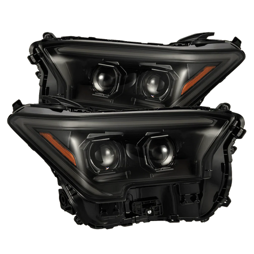 AlphaRex 24-25 Toyota Tacoma / 25-up 4Runner LUXX-Series LED Projector Headlights Alpha-Black OffRoadUSA.com