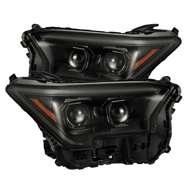 AlphaRex 24-25 Toyota Tacoma / 25-up 4Runner LUXX-Series LED Projector Headlights Alpha-Black OffRoadUSA.com