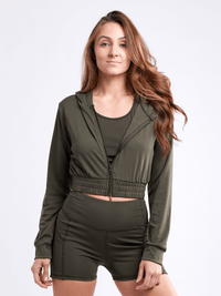 JupiterGear Athletic Zip-Up Crop Hoodie Jacket Jupiter Gear