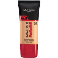 L'Oreal Paris Infallible Pro-Matte Liquid Foundation Makeup, 106 Sun Beige, 1 oz EasyOptionXY LLC