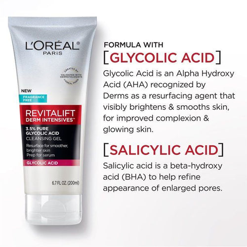L'Oreal Paris Revitalift Derm Intensives 3.5% Glycolic Acid Cleanser, 6.7 fl oz EasyOptionXY LLC