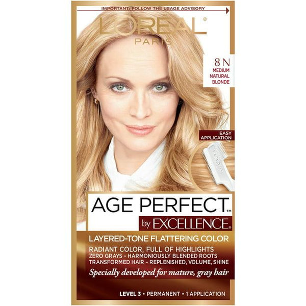 L'Oreal Paris Age Perfect Permanent Hair Color, 8N Medium Natural Blonde EasyOptionXY LLC