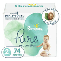 Pampers Pure Protection Natural Diapers Size 2, 74 Count EasyOptionXY LLC
