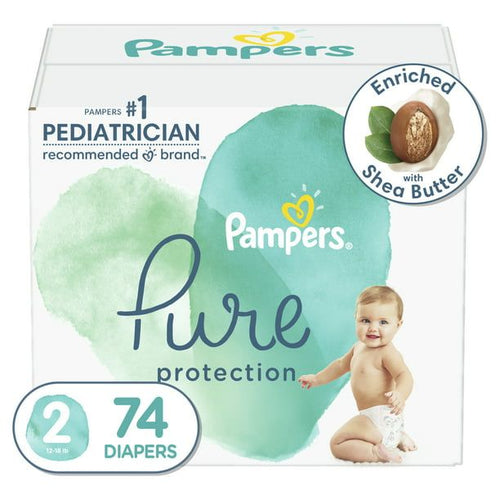 Pampers Pure Protection Natural Diapers Size 2, 74 Count EasyOptionXY LLC