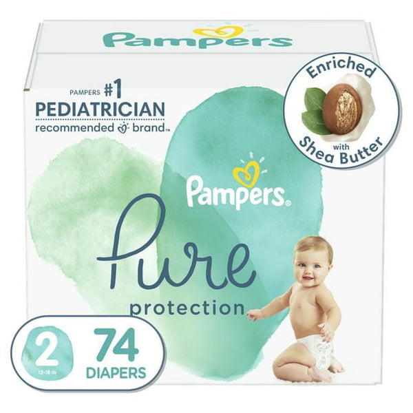 Pampers Pure Protection Natural Diapers Size 2, 74 Count EasyOptionXY LLC